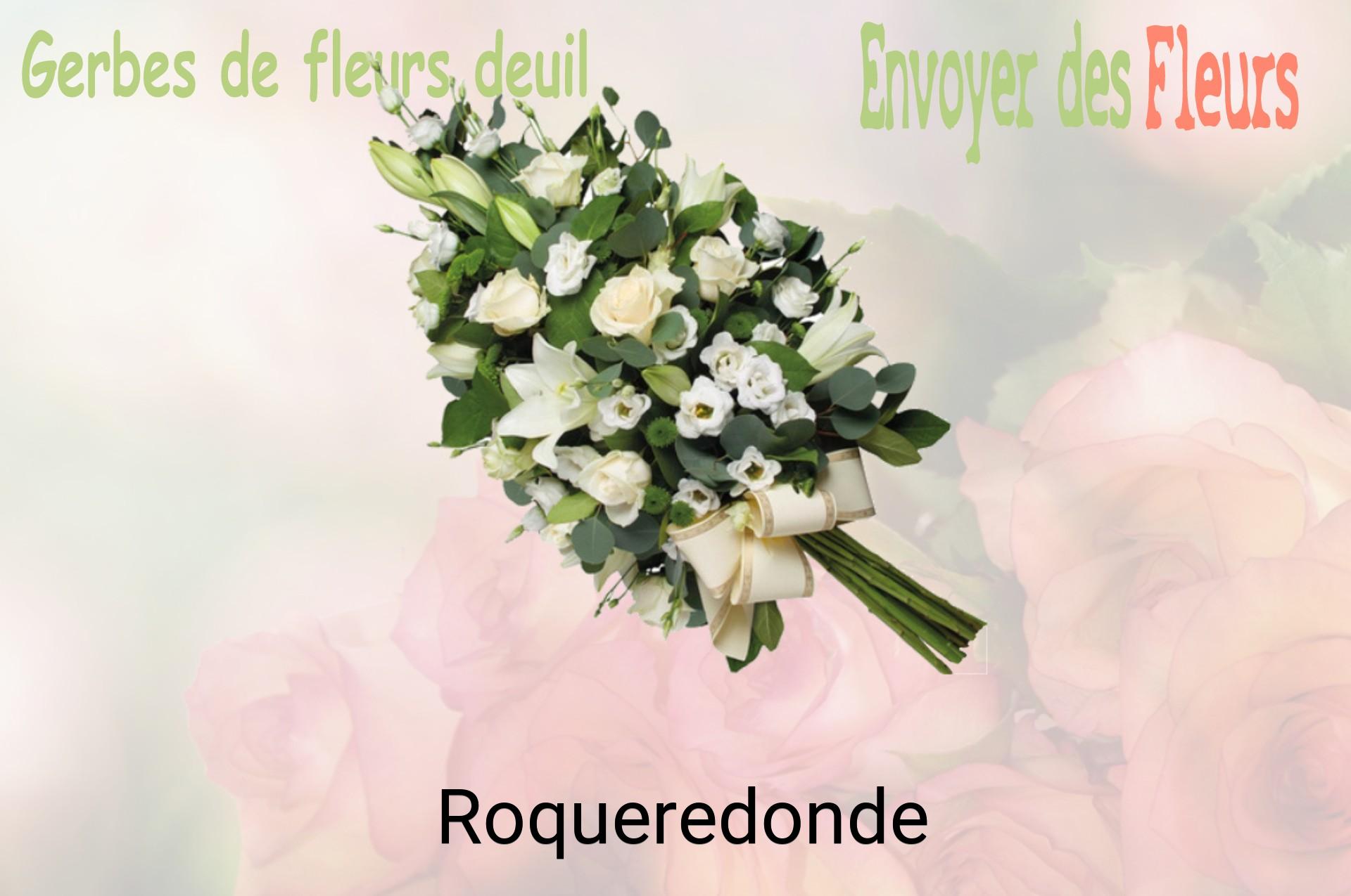 Gerbe de fleurs de deuil livrée à Roqueredonde